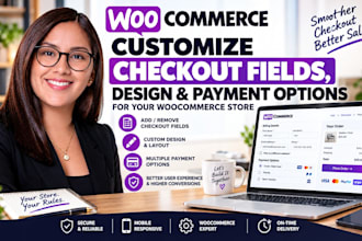 customize woocommerce checkout fields design and payment options