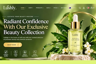 design skincare website beauty shopify store