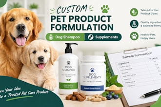 formulate custom dog shampoo and supplements