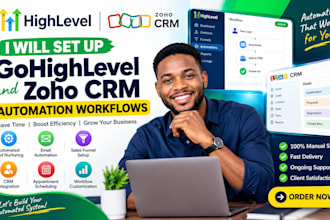 set up gohighlevel and zoho CRM automation workflows