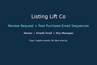write review request and post purchase email sequences