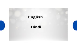 translate english to hindi and hindi to english manually