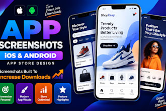 conversion focused app store screenshots for ios and android