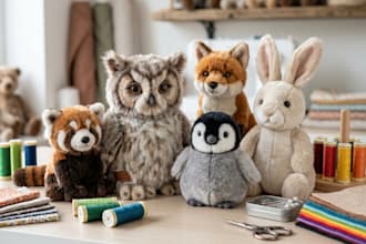 design a custom plush toy from your character, idea or artwork