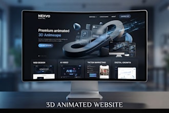 create a modern 3d animated website for your business