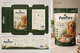 do a standup pouch labelling design sachet packaging design for product