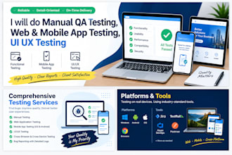 do manual QA testing, web and mobile app testing, UI UX testing