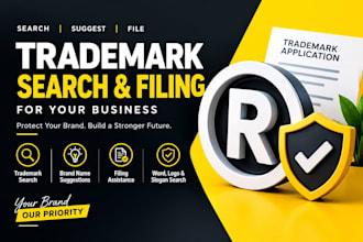do trademark search and filing for you