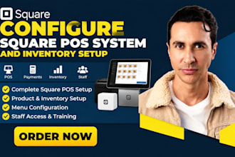 configure square pos system, menu and inventory setup
