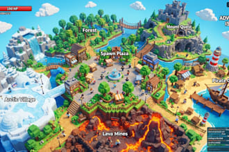 design roblox map, environment, and game world