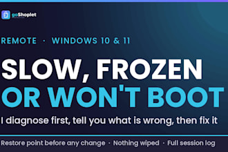 fix and speed up your slow or broken windows 10 or 11 pc remotely