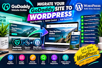 migrate your godaddy website to wordpress professionally