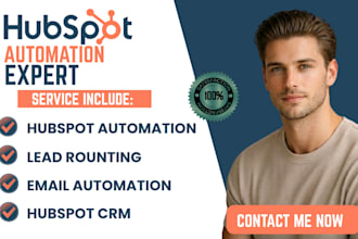setup hubspot automation workflow lead routing email automation CRM