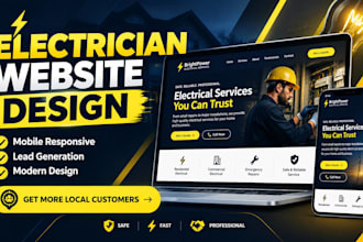 design a modern electrician website for your business