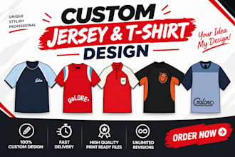 design your logo, brand identity or custom apparel and jersey desi