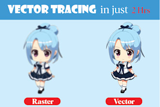 professionally vector trace and revamp logo or images