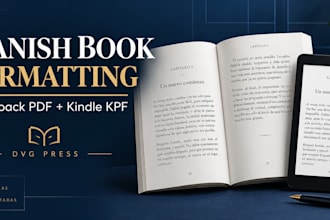 format spanish books for amazon KDP paperback and ebook