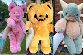 do custom plushie reference sheet for stuffed animal plush toy production