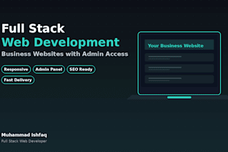design a responsive business website with admin panel