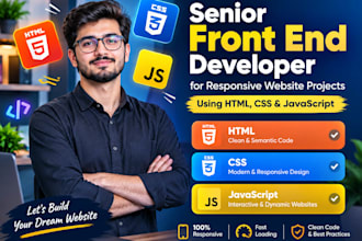 senior front end developer for responsive website projects using html csss java