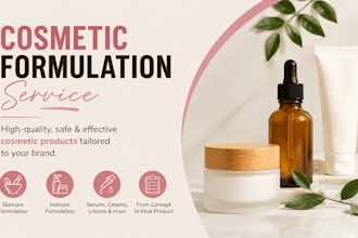 formulate cosmetic, skincare, haircare and beauty products