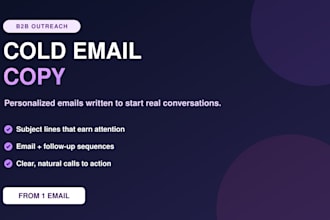 write b2b cold email sequences for digital marketing agencies