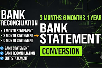 reconcile bank statement PDF to editable format