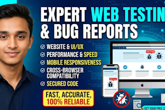 do website testing with QA and report bug