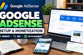 do google adsense setup, adsense approval, website monetization and seo