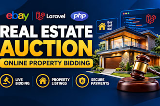 build ebay real estate auction website online property auction laravel website