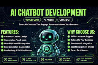 develop advance ai chatbot using botpress or voiceflow