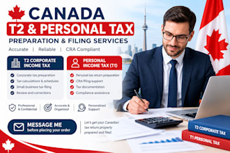 prepare and file corporate tax income tax and canada tax