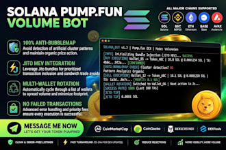build custom volume bot, solana trading bot and market marker