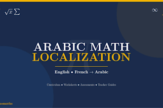 localize your math curriculum into arabic