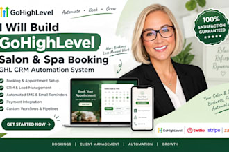 build gohighlevel salon spa booking ghl CRM automation system