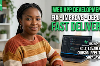 fix, improve, or deploy web app using bolt, lovable, cursor, replit, supabase