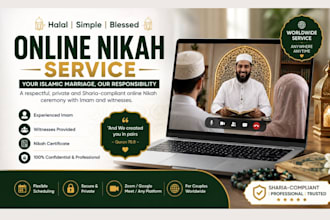 arrange a professional online nikah ceremony with imam and witnesses