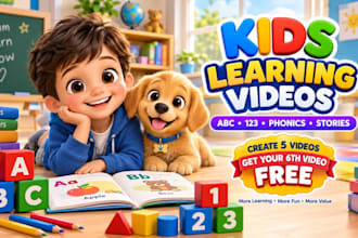 create best kids learning videos for youtube, kids channel