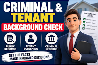 do criminal and tenant background checks, public records and osint check