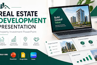 design real estate development presentation, property investment powerpoint