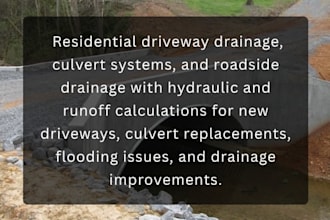 design north carolina driveway drainage, culvert systems with hydraulic analysis