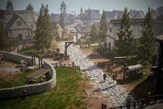 create stunning 3d game environment, level design, open world map in unity, ue5
