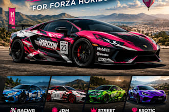 design custom car liveries for forza horizon 5 and 6