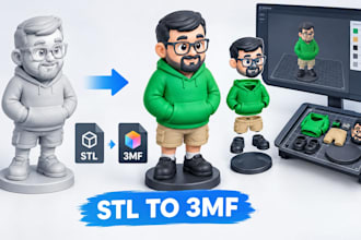 convert stl to 3mf obj file, add colors, split models for multicolor 3d printing