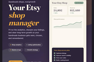 be your etsy virtual assistant and store manager