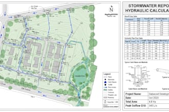 stormwater report and hydraulic calculations