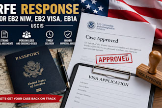 prepare rfe response and business plan for eb2 niw, eb2 visa, eb1a, uscis