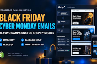 black friday cyber monday klaviyo email campaign shopify email marketing sales