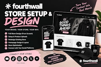 setup fourthwall store design fourth wall website fourthwall pod merch etsy shop