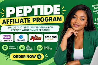 build a peptide woocommerce affiliate program with slicewp, jvzoo and amazon